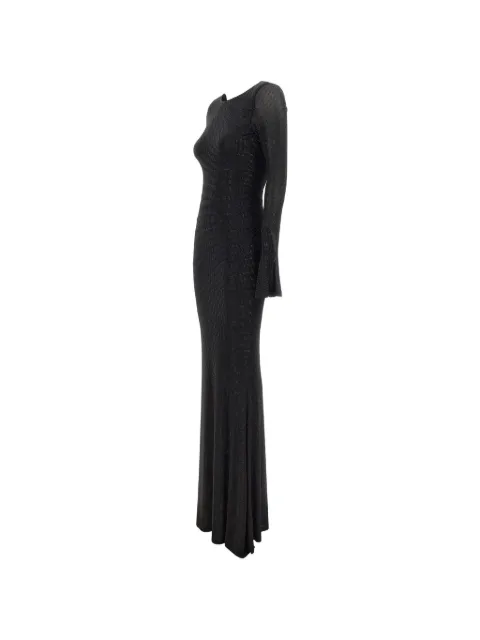 TWENTY FOURHAITCH Algedi rhinestone-embellished maxi dress Black A0016NER