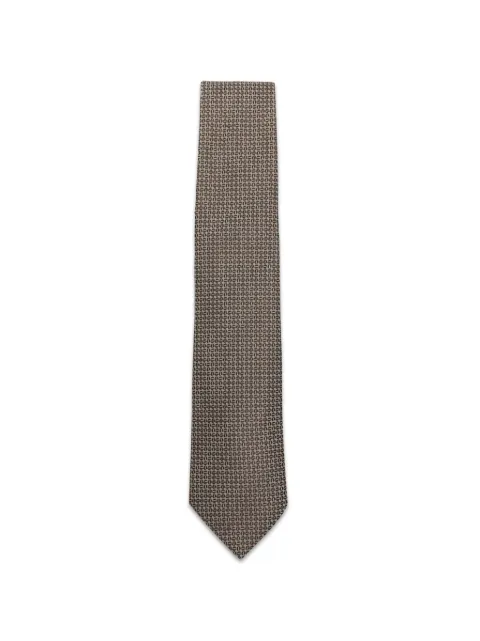 Canali geometric-pattern tie Brown HJ04624