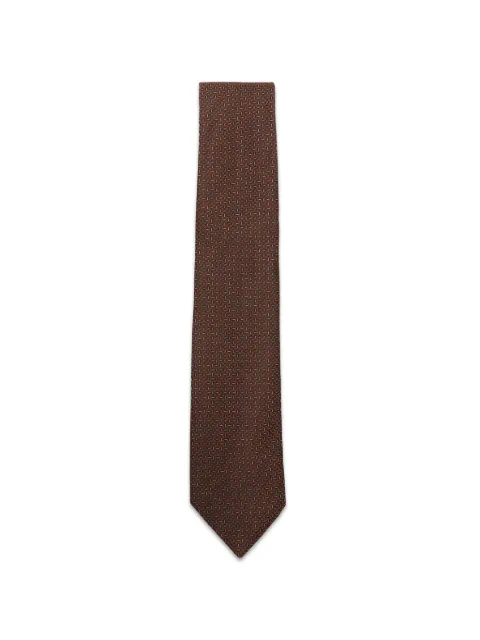 Canali geometric-pattern tie Brown HJ04640