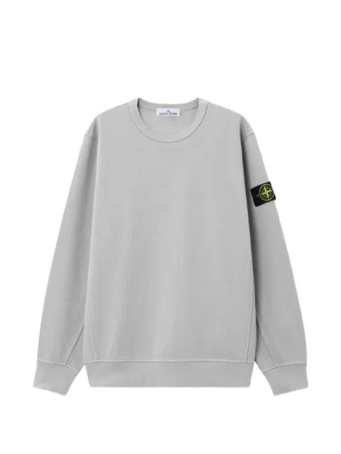 Stone Island organic-cotton interlock regular-fit crewneck sweatshirt Grey L2S156100017S0472