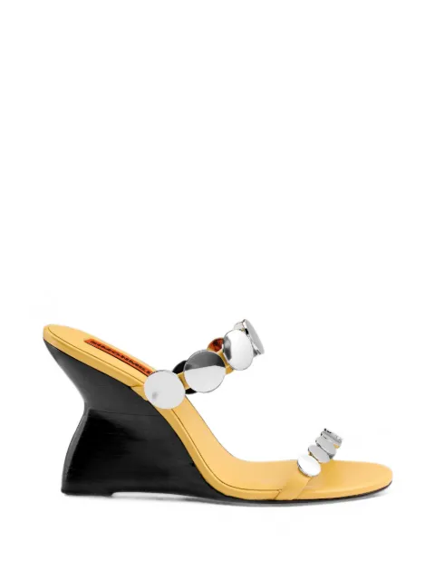 Simon Miller Disco coin-embellished wedge sandals Yellow F3529311