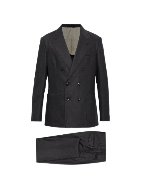 Eleventy double-breasted buttoned suit Grey N75ABUB01TES0H027