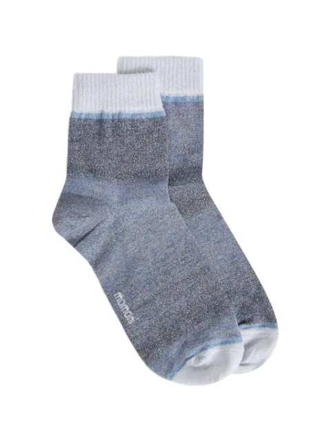 MOMONÌ Rojo melange lurex socks Blue 265MMOSO003265MO50