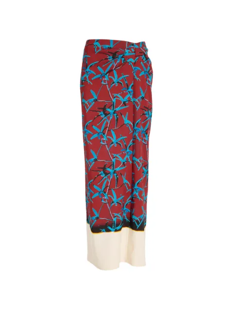 Proenza Schouler Anais skirt in printed stretch cady Red R2645007BYP376