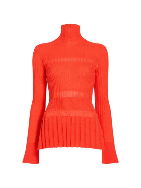 Proenza Schouler Rosario top in textured merino wool Orange R2647410KW215