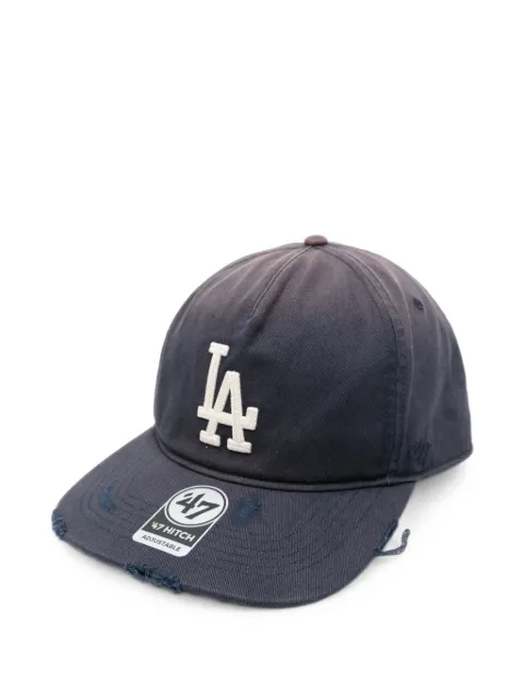 Represent distressed logo-embroidered cap Blue RCTHD559GWPNY
