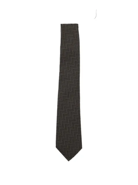 Giorgio Armani chevron-pattern tie Neutrals GM000800TE22431F1039