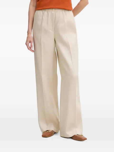 Sisley pressed-crease elasticated-waistband trousers Neutrals 4TTSLF08P