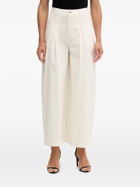 Sisley pleated wide-leg trousers Neutrals 4FDYLF098