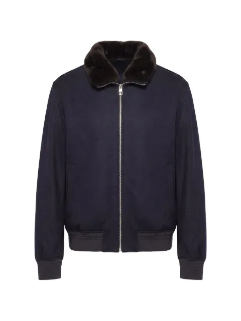 Montecore zip-up bomber jacket Blue F11MUCX932P331