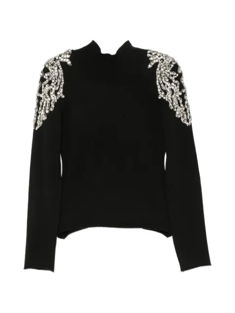 Circus Hotel crystal-embellished cut-out sweater Black H6WI08