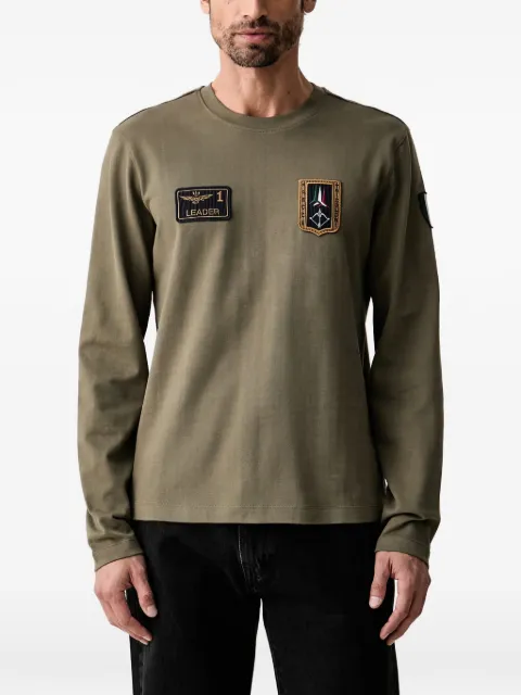 Aeronautica Militare patch-detail long-sleeve T-shirt Green TS2568UJ00703