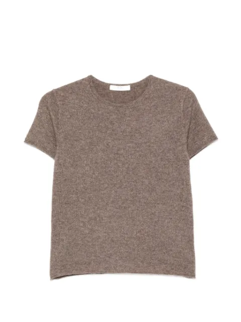 Co ribbed-trim T-shirt Brown 7523TLAPF26