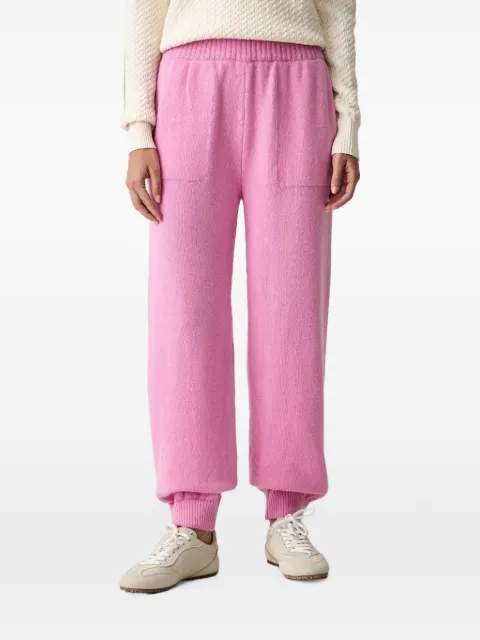 MSGM logo-embroidered knitted track pants Pink 4141MDP19026775