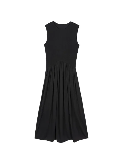 LESS shirred sleeveless maxi dress Black 2Q8G15440