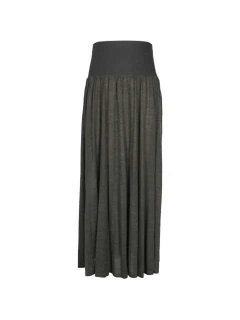 LESS paneled-waist A-line maxi skirt Grey 2Q8D10060