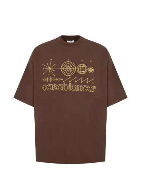 Casablanca graphic-print oversized T-shirt Brown MAW26JTS07801