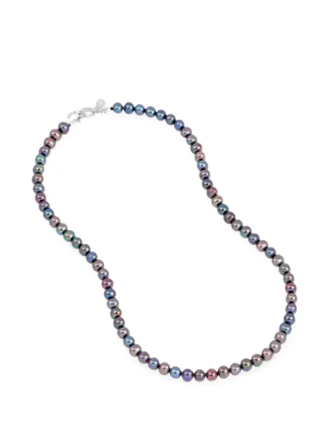 DOWER AND HALL Timeless Peacock freshwater pearl necklace Black LUN44B