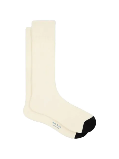Paul Smith ribbed-knit contrast-toe socks Neutrals M1A380CIU047