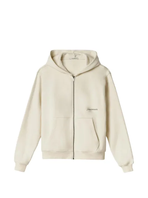 HINNOMINATE zip-up logo-print hoodie White HMABW01930