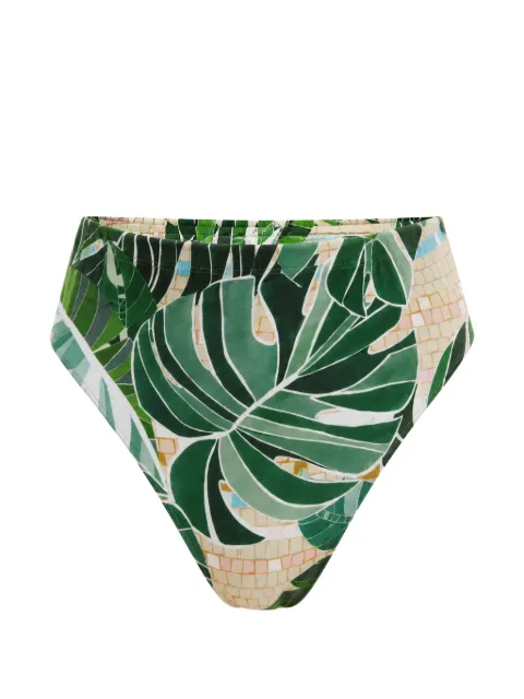 FARM Rio leaf-print bikini bottoms Green 260251