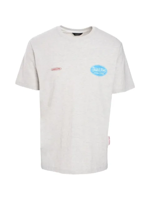 Tee Library Stupid Story logo-print T-shirt Grey CH709BTGM