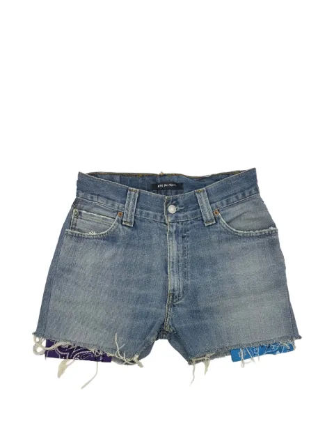Htc Los Angeles bandana-insert frayed denim shorts Blue 26SHTPA013