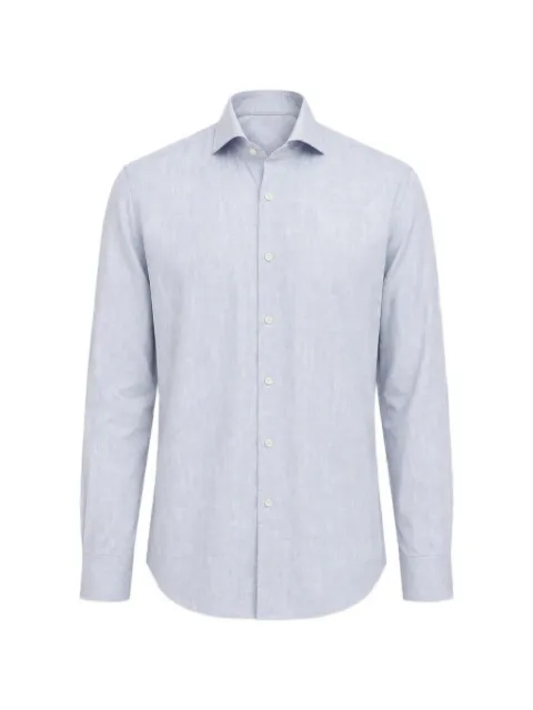 Xacus button-fastening long-sleeve shirt Blue 722ML91106001
