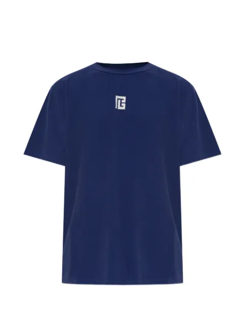 Balmain logo-embroidered T-shirt Blue BWM3M18600
