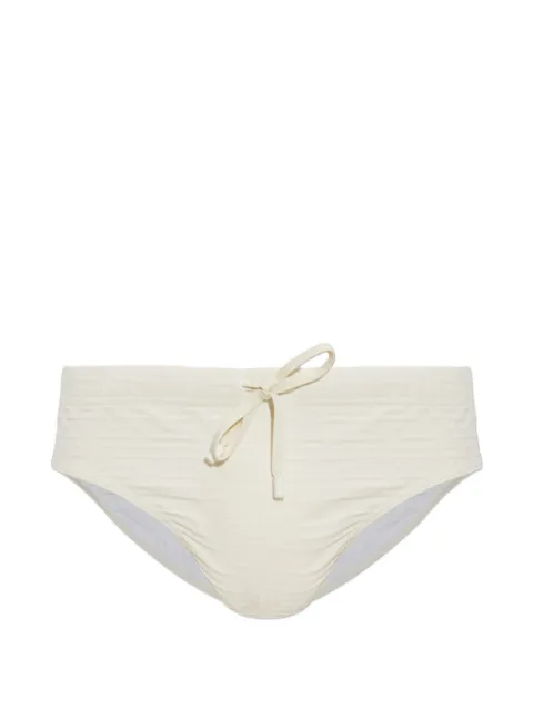 Balmain monogram-pattern swim briefs Neutrals BWB3515100