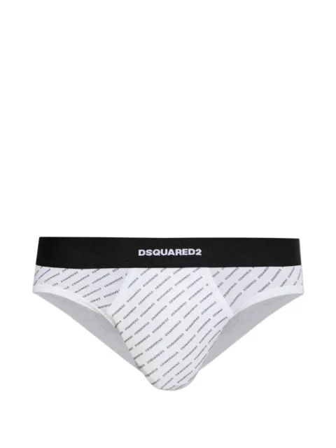 DSQUARED2 logo-print briefs White D9L826390