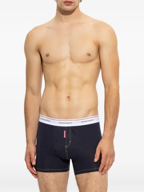 DSQUARED2 cotton boxers with logo Blue D9LDG63500