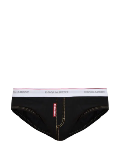 DSQUARED2 cotton briefs with logo Black D9L8063500