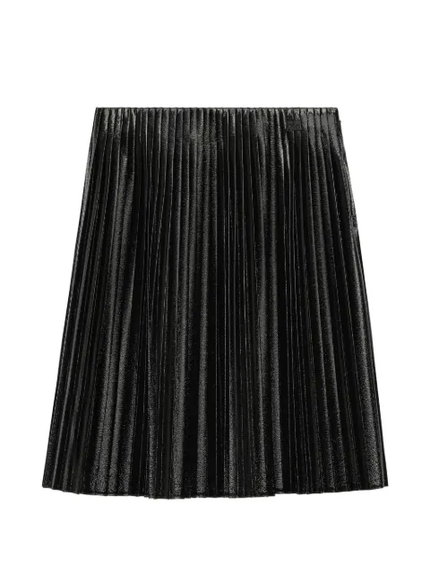 Courrèges pleated vinyl mini skirt Black 426CJU434VY0016