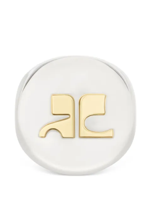 Courrèges AC logo-plaque signet ring Silver 426BBG054LA0001