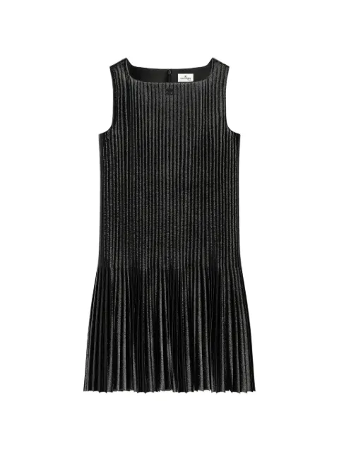 Courrèges pleated vinyl mini dress Black 426CRO943VY0016