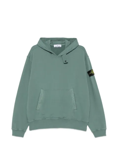 Stone Island logo-patch hoodie Green L2S156100023S0A20