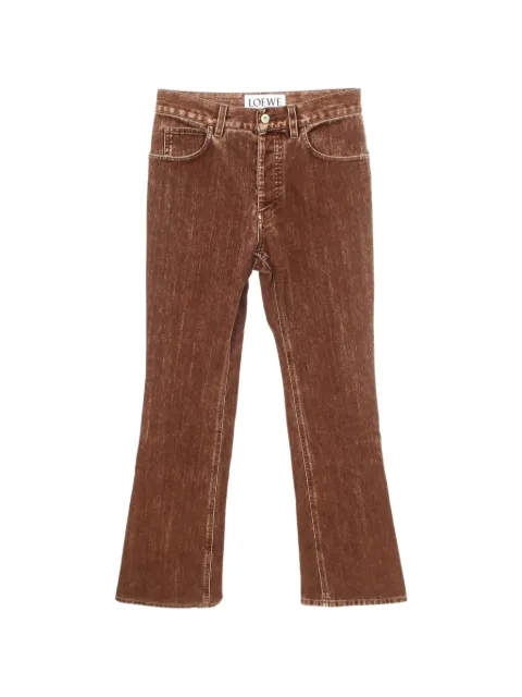 Loewe Pre-Owned Velour button-fly jeans Brown 1097358