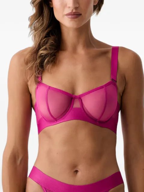 DKNY sheer-panelled underwired bra Pink DK4939