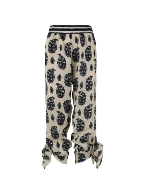 Johanna Ortiz Femininity Dramatic paisley-print trousers Neutrals PT03999