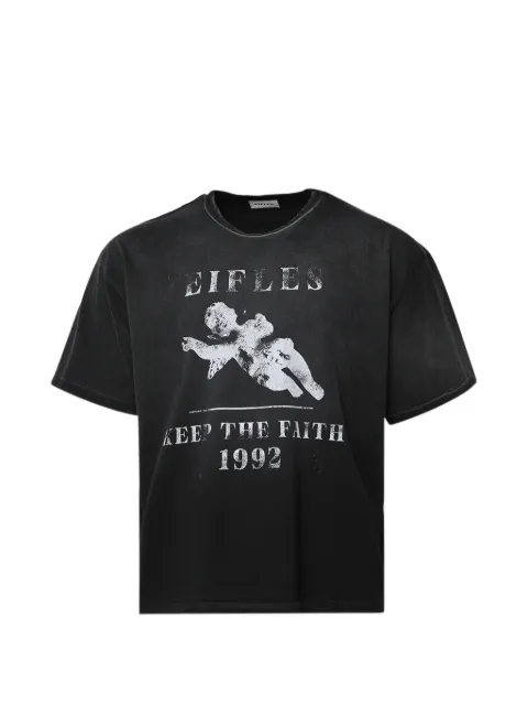 EIFLES graphic-print T-shirt Black FAITHTEE
