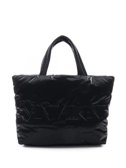 Saint Laurent Pre-Owned 2010s logo-embossed tote bag Black 1099327