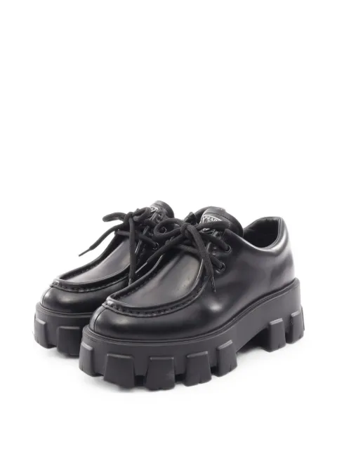 Prada Pre-Owned 2000s leather Derby shoes Black 1096332