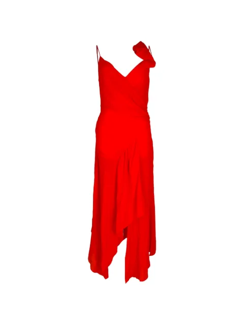 Diane Von Furstenberg Vintage wrap-accent asymmetric dress Red RFCPUGBCL785026W