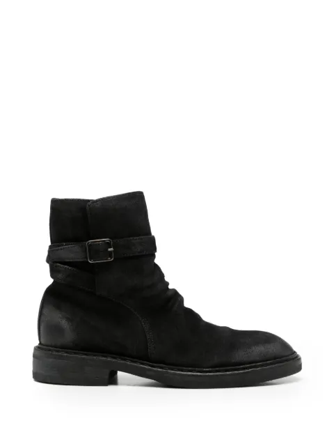 Officine Creative Concept buckled leather boots Black OCUCONE003LC181