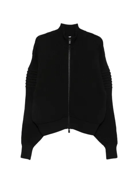 CFCL ribbed-knit zip-up cardigan Black CF012KC039GP00