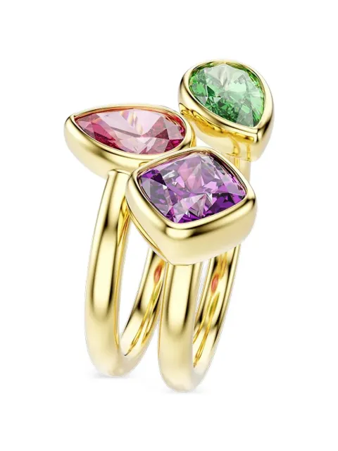 Swarovski Imber crystal-embellished stacked-effect rings Gold 5753280