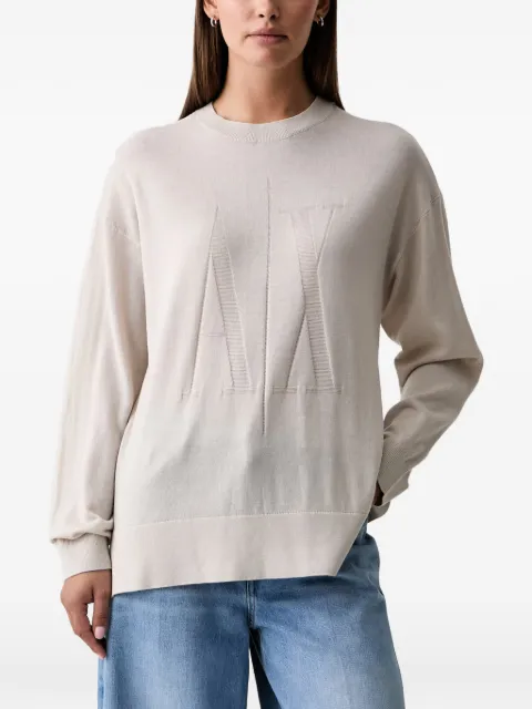 Armani Exchange logo-knit sweater Neutrals XW001443AF11896