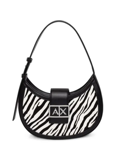 Armani Exchange zebra-print shoulder bag Black XW002565AF2