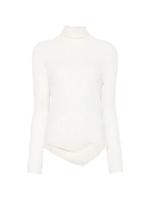 DIXIE lace roll-neck top White T262B017A